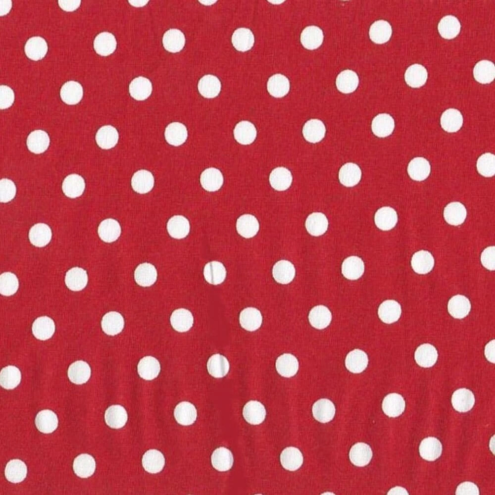 TECIDO TRICOLINE POÁ BOLÃO -100cmX150cmL-100% ALG - VERMELHO