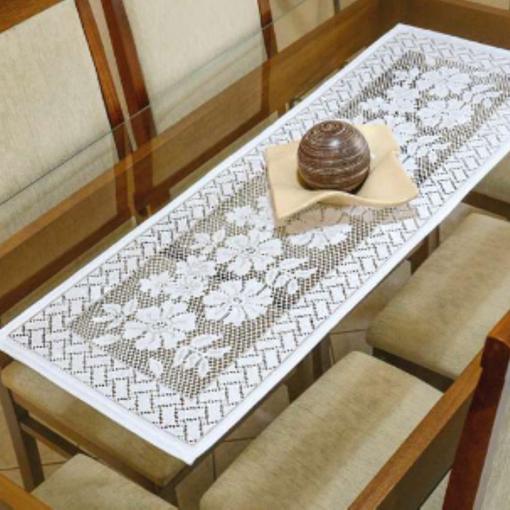 Centro de mesa (bordado em tecido xadrez) - Faça Você mesmo