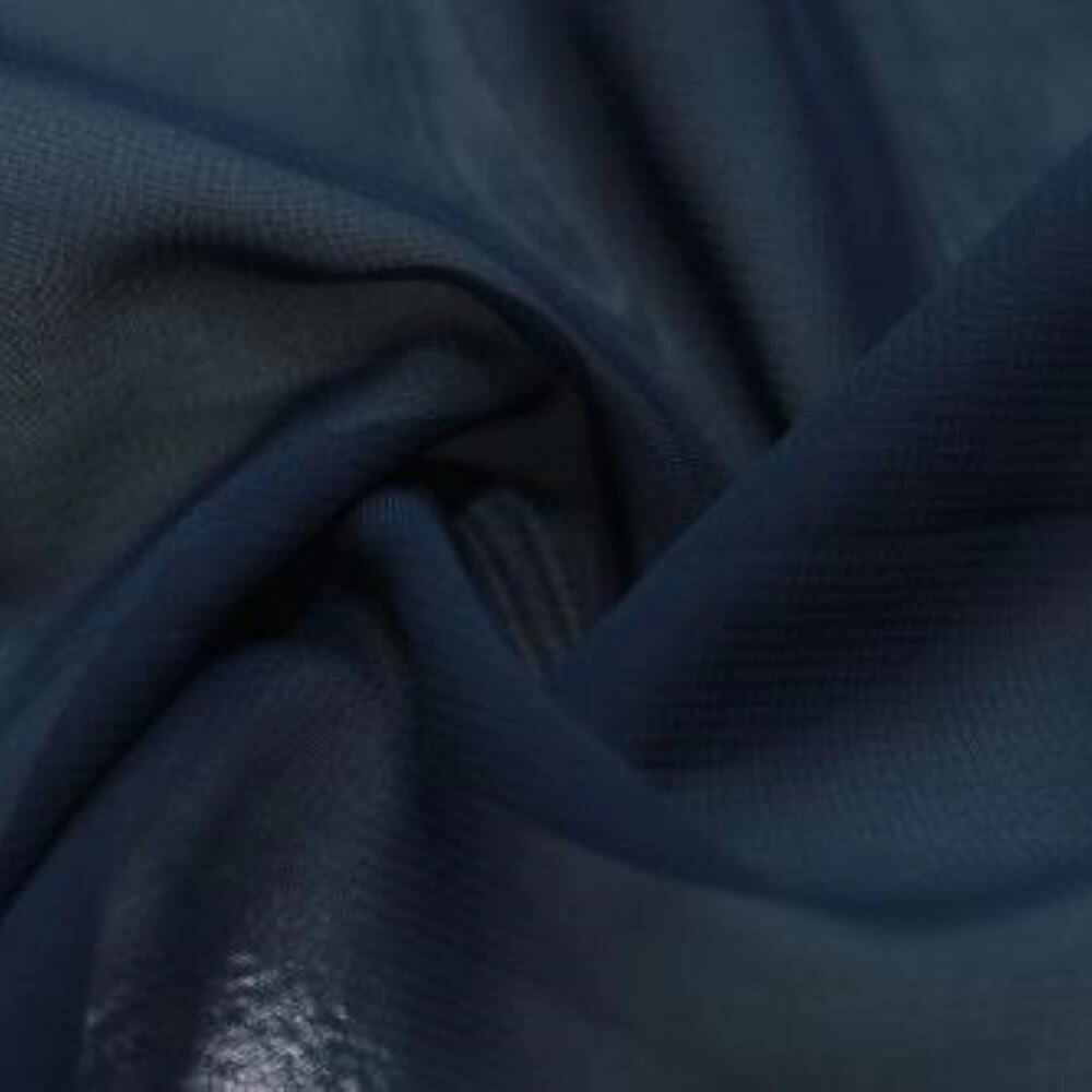 TECIDO MUSSELINE (VOIL)-100% POL  - AZUL NOITE (11352)