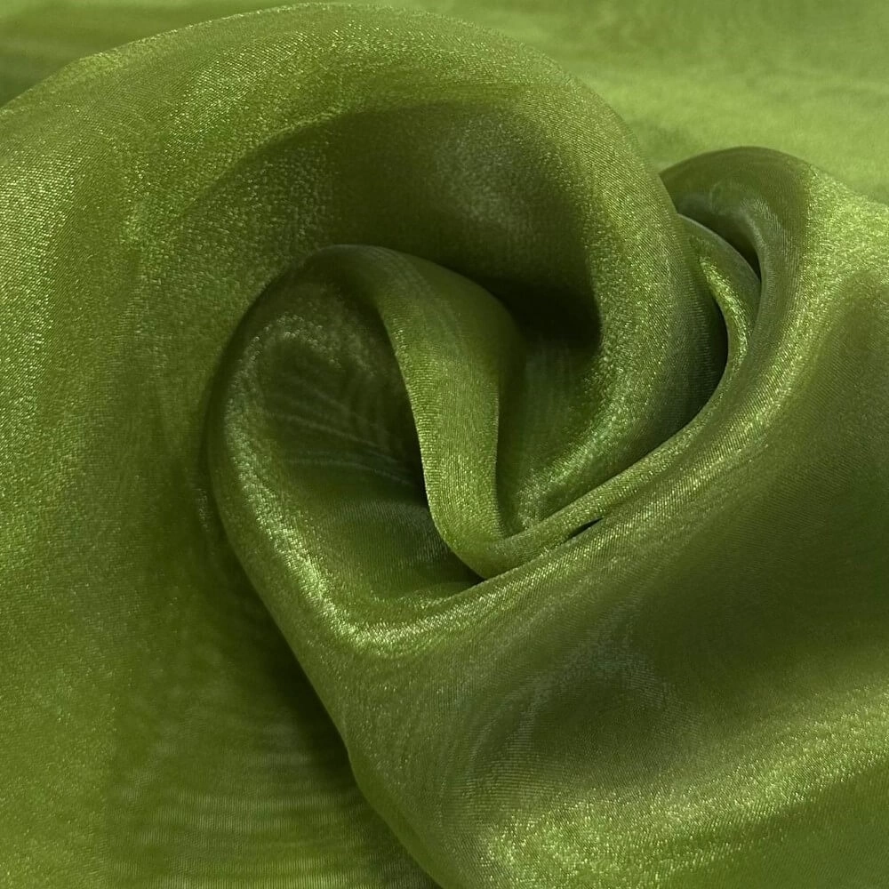 TECIDO ORGANZA CRISTAL-100% POL -VERDE OLIVA (3354)