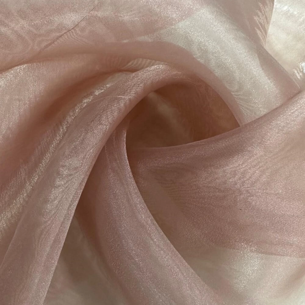 TECIDO ORGANZA CRISTAL-100% POL/150L - ROSÉ CHAMPANHE (54130)