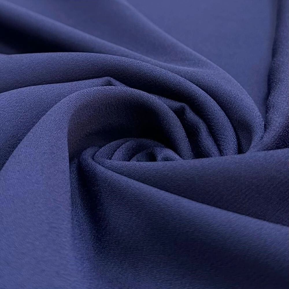 TECIDO CREPE GGT- 100cmX 150cmL -100% POL  - AZUL MARINHO