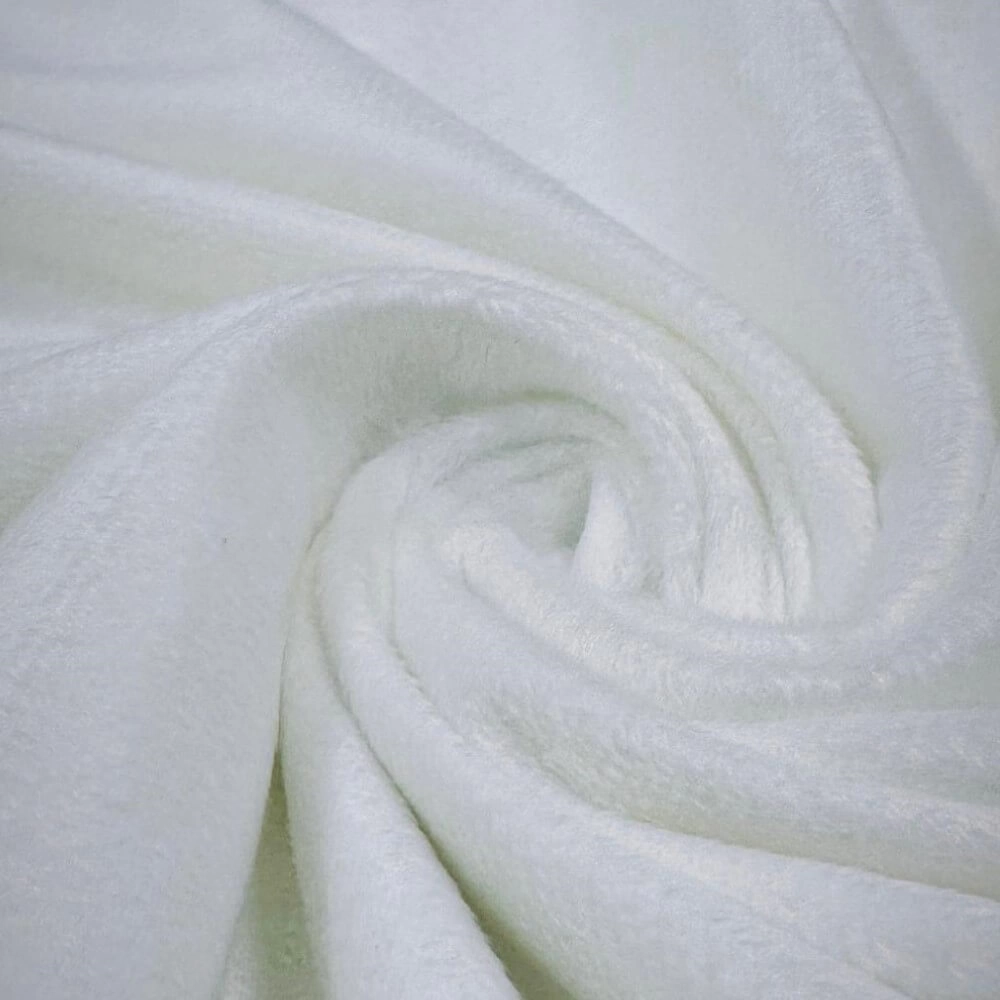 TECIDO PELÚCIA VELBOA - 100cmX150cmL - 100%POL-BRANCO