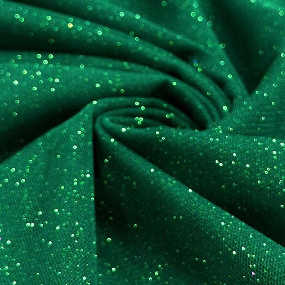TECIDO TULE COM GLITTER-100% POL/150L - VERDE (6904)