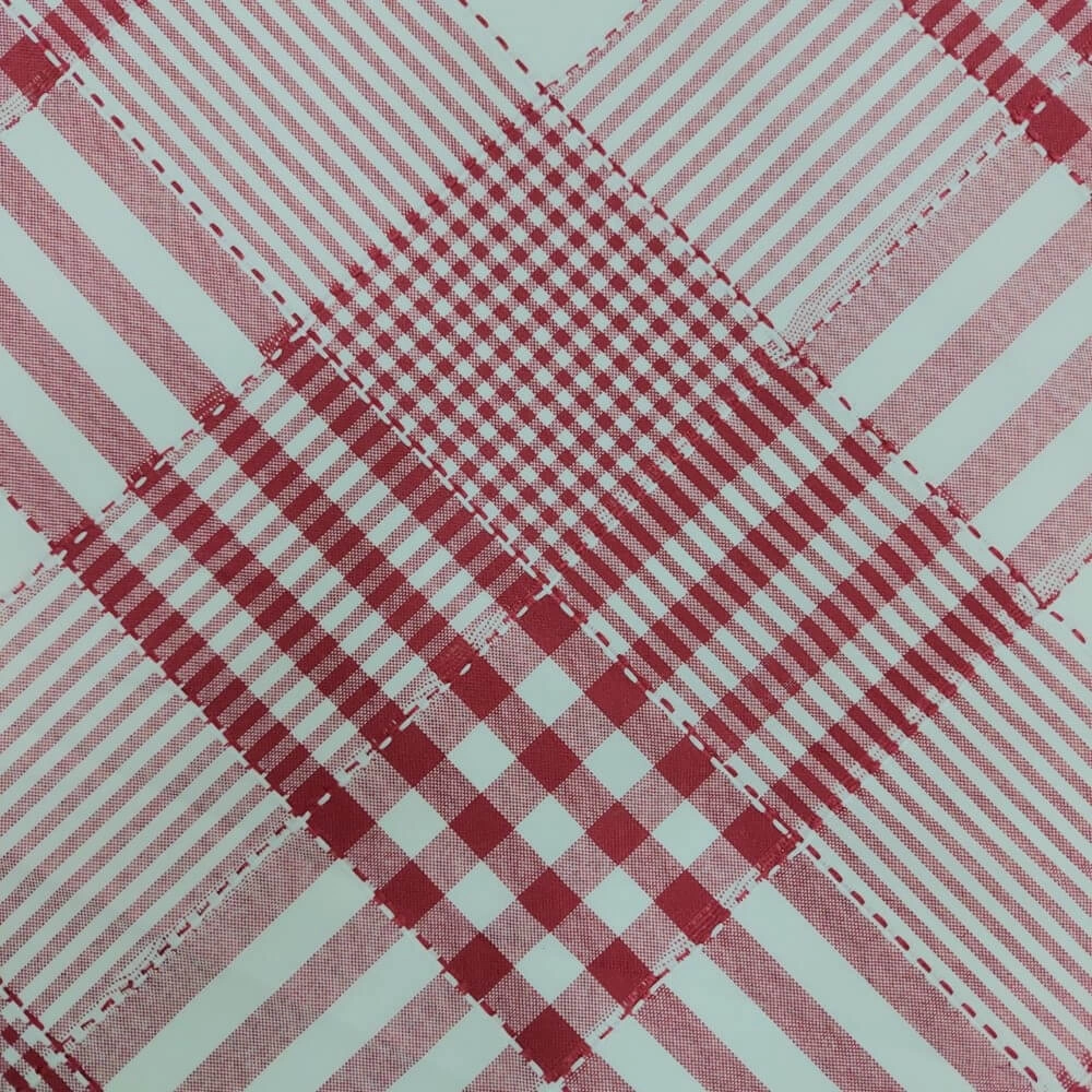 TECIDO OXFORD XADREZ TOALHA MESA-100%POL-100cmX150cmL-VRMLHO