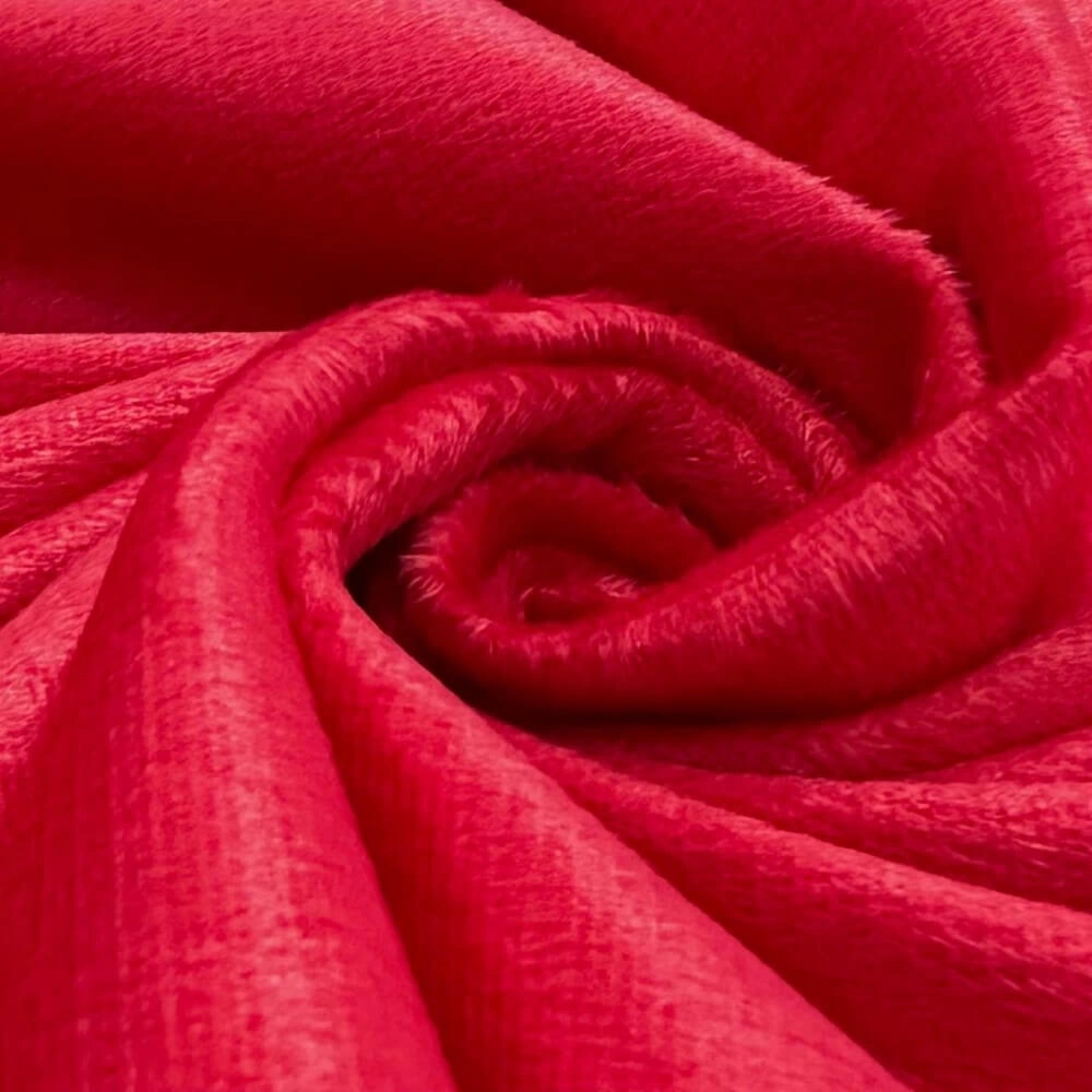 TECIDO PELÚCIA VELBOA - 100cmX150cmL - 100%POL- VERMELHO