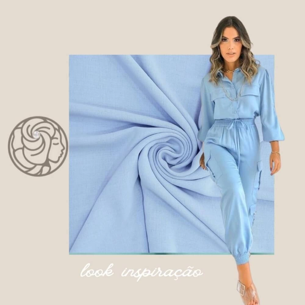 TECIDO CREPE AIR FLOW-DUNA-100cmX150cmL-100%POL - AZUL