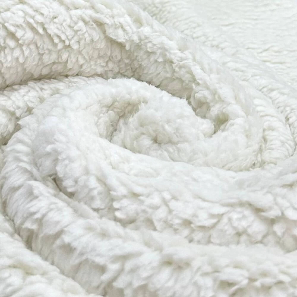 PÊLO DE CARNEIRO FAKE |SHERPA| 100cmX160cmL-100%POL-OFF WHIT
