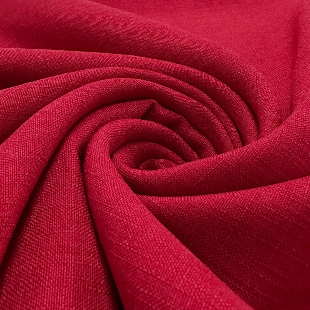 TECIDO LINHO RUSTICO -100cmX150cm-100%POL-VERMELHO