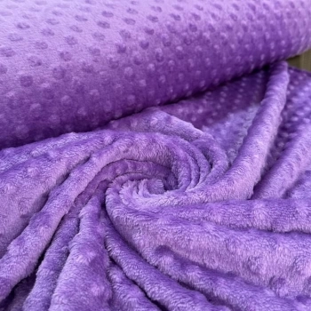 PELÚCIA FLEECE DOTS -100cmX160cm  100% POL-LAVANDA