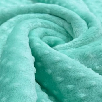 PELÚCIA FLEECE DOTS -100cmX160cm 100% POL- VERDE BEBÊ