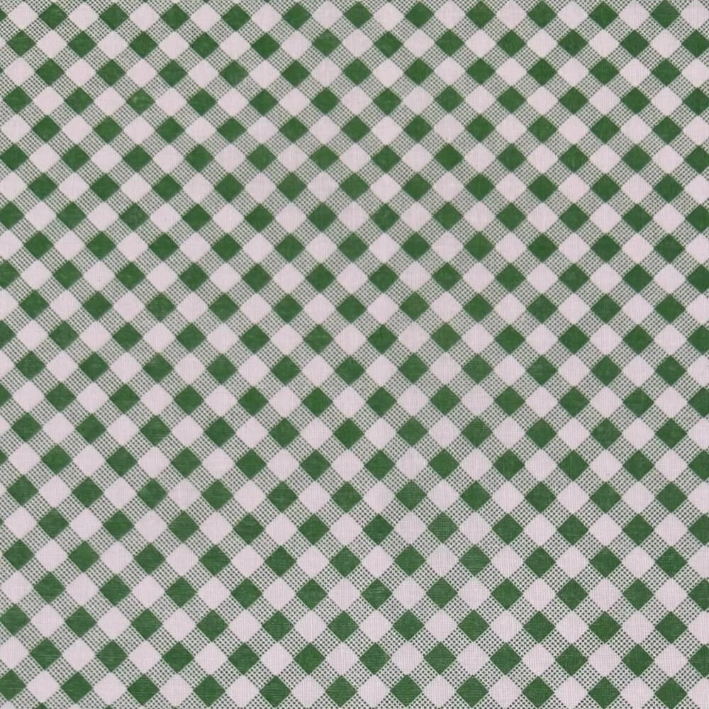 TECIDO POPELINE XADREZ -100cmX140cm-100%ALG - VERDE