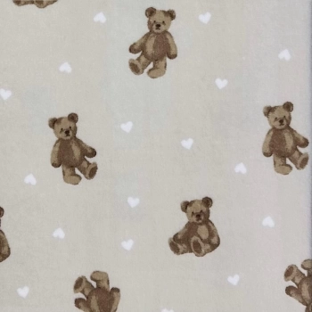 PELÚCIA FLEECE |URSO-LOVE|100cmX160cmL- 100% POL-BEGE/OFF WH