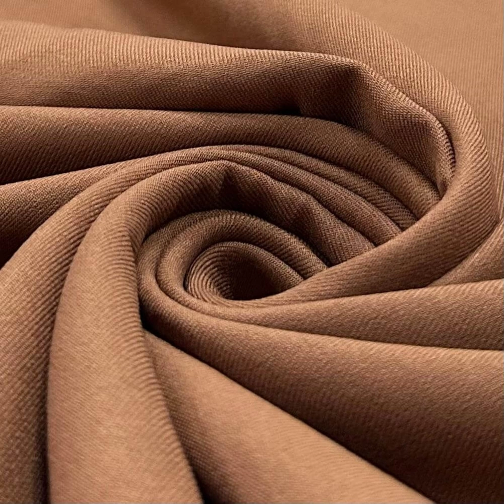 TECIDO VISCOSE TWILL LISA -100%VIS-150L - CHOCOLATE/ MOCHA MOUSSE (0342112)