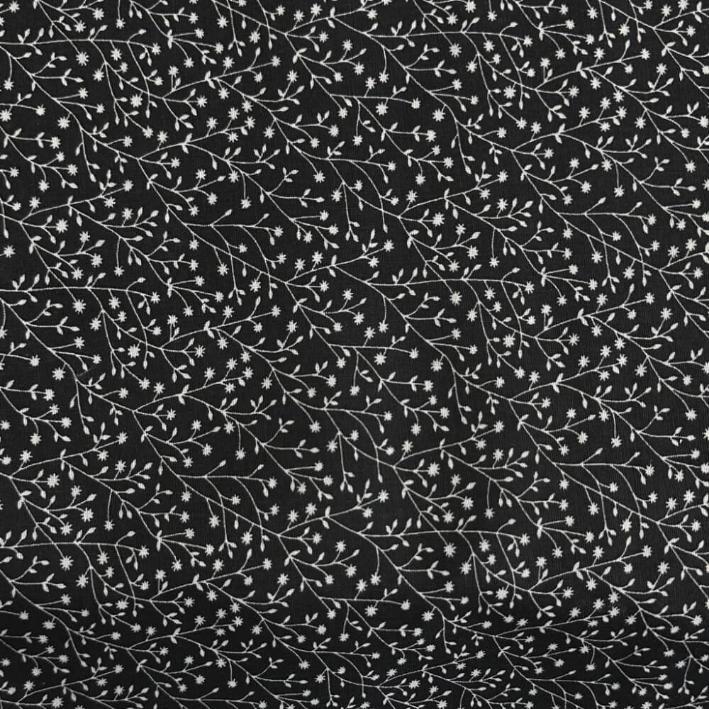 TECIDO POPELINE FLORAL-100cmX140L -50%ALG/50%POL