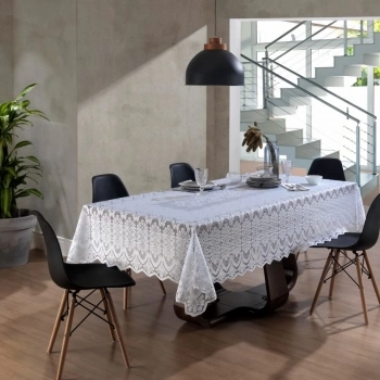 TECIDO RENDA TOALHA DE MESA-ARABESCO -100CMx150CML-100%POL