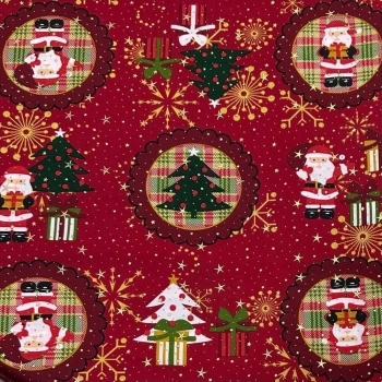 TECIDO OXFORD NATAL |FOIL DOURADO| 100cmX150cmL - 100% POL