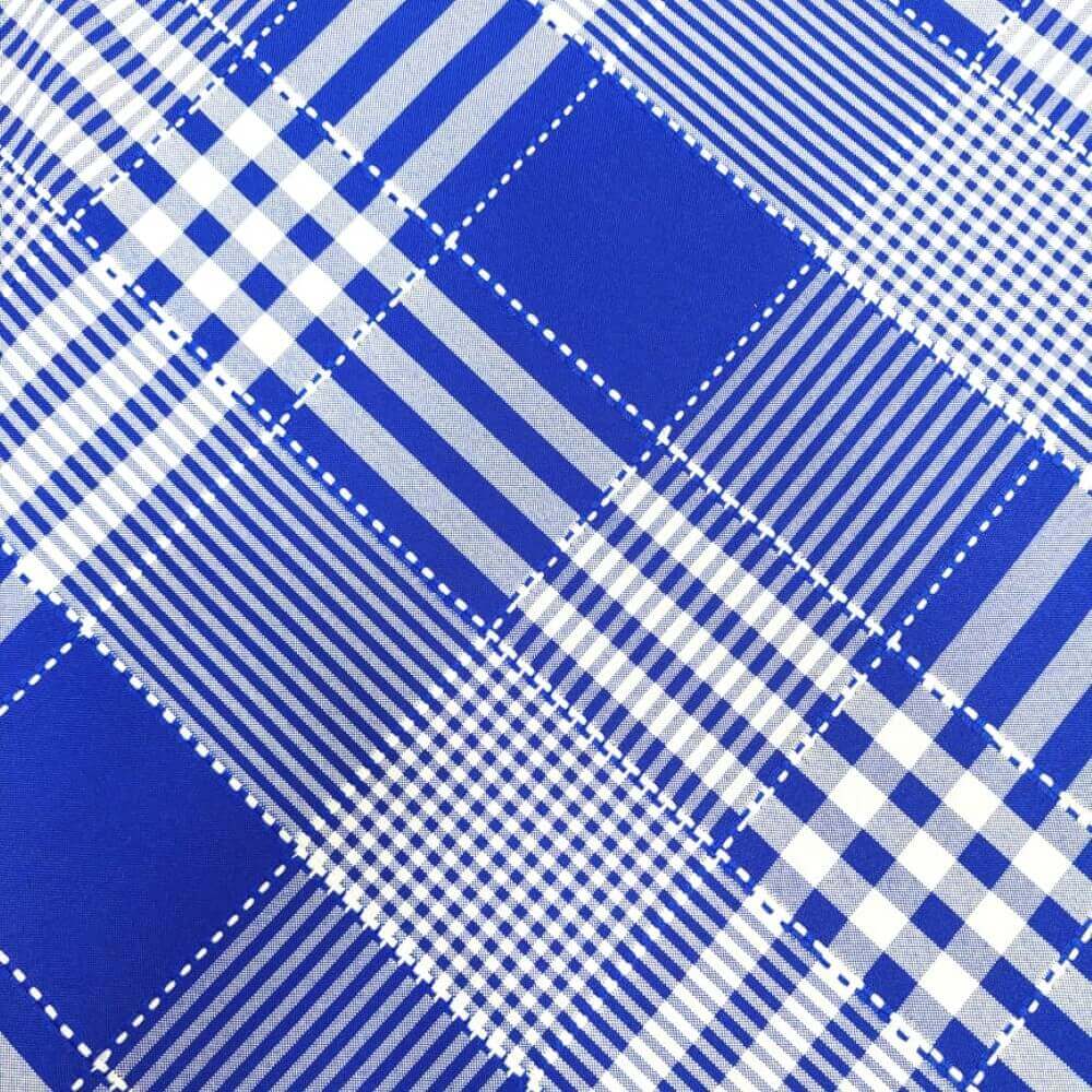 Tecido Fio Tinto Xadrez 20XM cor - 1127 (Azul Pérsia)