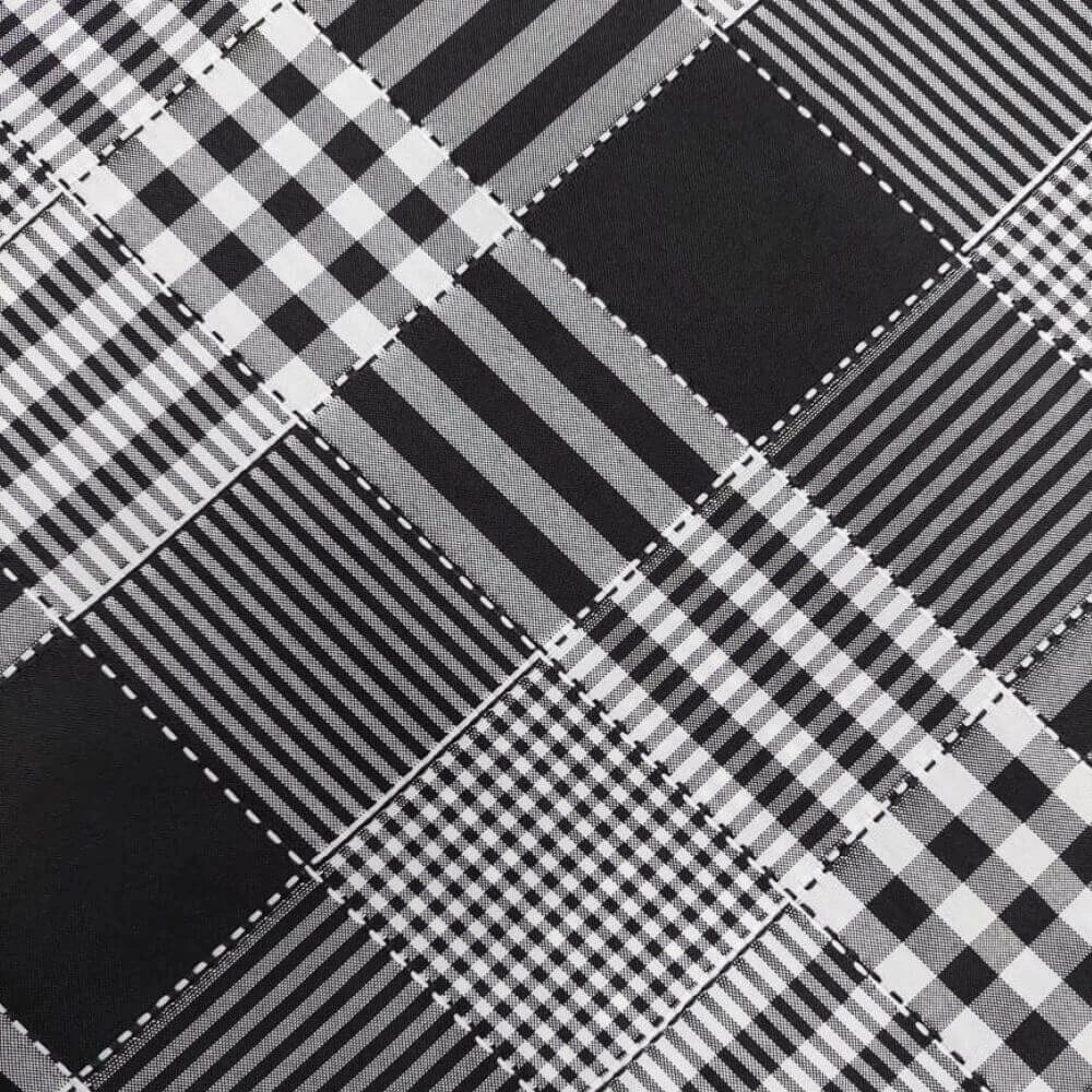 TECIDO OXFORD XADREZ FIO TINTO|MESA|-100% POL - PRETO (A01562)